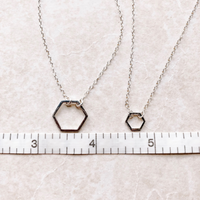 Tiny Hexagon Necklace